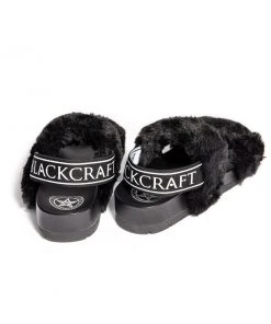 HK East Womens Esme - Staple Faux Fur Slide