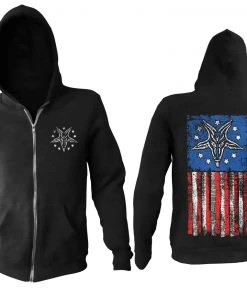 Blackcraft Cult God Free America - Zip Up Hoodie Mens