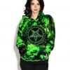 ACDC Womens Believe In Yourself - Green Lightning Dye Cozy Pullover