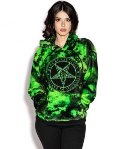 ACDC Womens Believe In Yourself - Green Lightning Dye Cozy Pullover