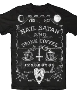 Blackcraft Cult Hail Satan And Drink Coffee Mens