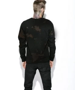 Blackcraft Cult Mens Baphomet - Men's Bleach Wash Crewneck