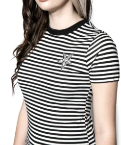 ACDC Womens Baphomet - Striped Women's Tee