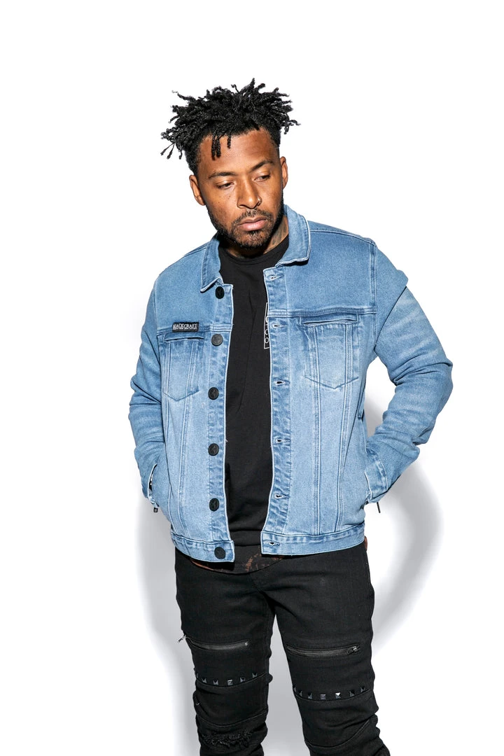 Blackcraft Cult Mens Blue Moon - Unisex Denim Jacket 3 Blackcraft Cult Mens Blue Moon - Unisex Denim Jacket