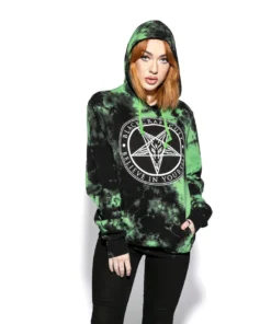 ACDC Believe In Yourself - Green Lightning Dye Hooded Pullover Mens 8 ACDC Believe In Yourself - Green Lightning Dye Hooded Pullover Mens