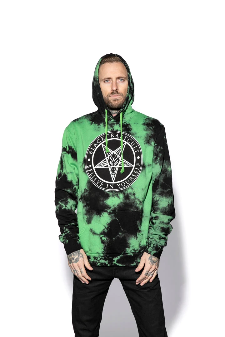 ACDC Believe In Yourself - Green Lightning Dye Hooded Pullover Mens 4 ACDC Believe In Yourself - Green Lightning Dye Hooded Pullover Mens
