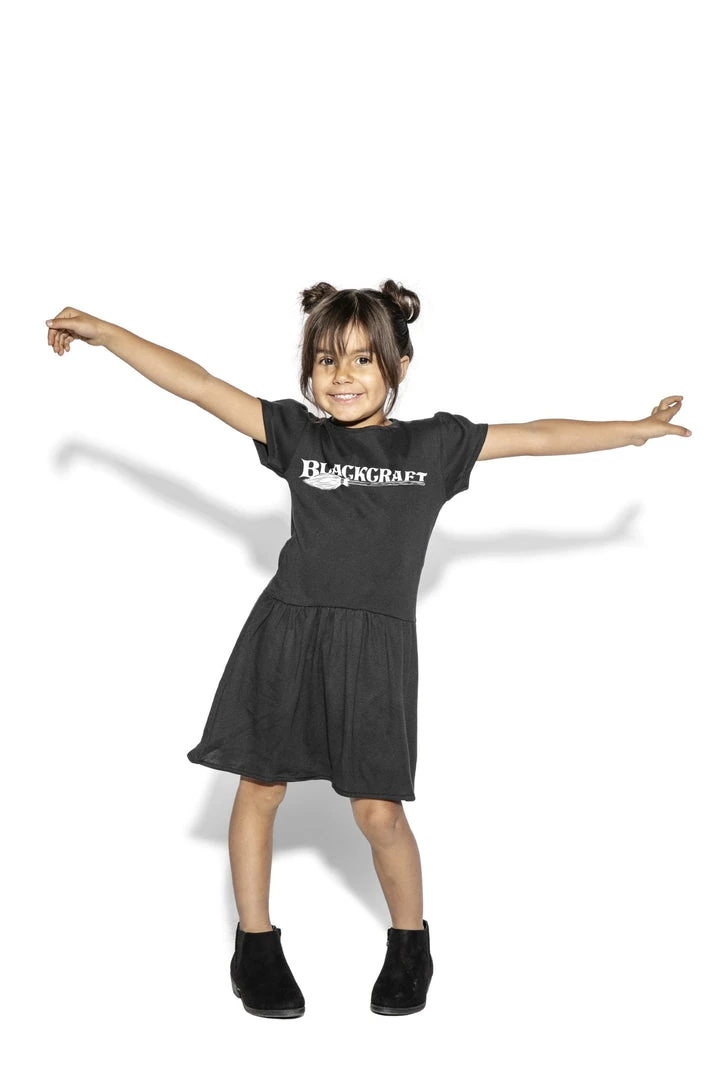 Blackcraft Cult Kids Blackcraft Broom Logo - Baby / Toddler Dress 3 Blackcraft Cult Kids Blackcraft Broom Logo - Baby / Toddler Dress