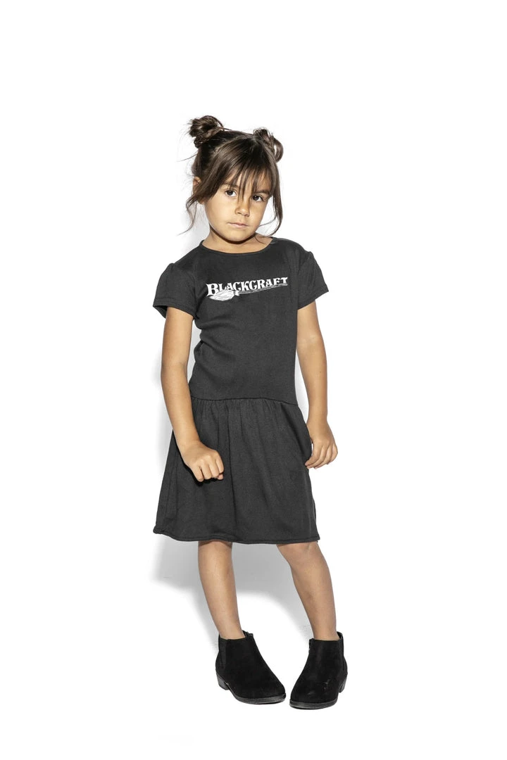 Blackcraft Cult Kids Blackcraft Broom Logo - Baby / Toddler Dress 4 Blackcraft Cult Kids Blackcraft Broom Logo - Baby / Toddler Dress