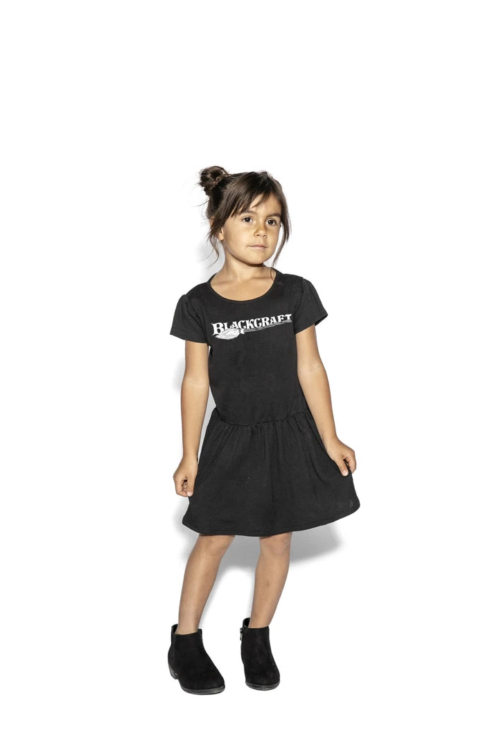 Blackcraft Cult Kids Blackcraft Broom Logo - Baby / Toddler Dress 5 Blackcraft Cult Kids Blackcraft Broom Logo - Baby / Toddler Dress