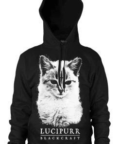 Blackcraft Cult Mens Lucipurr- Hooded Pullover Sweater