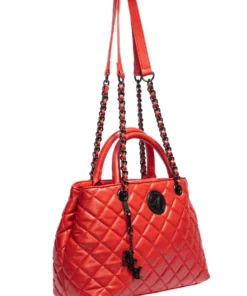 IDS Believe In Yourself - Red Quilted Satchel