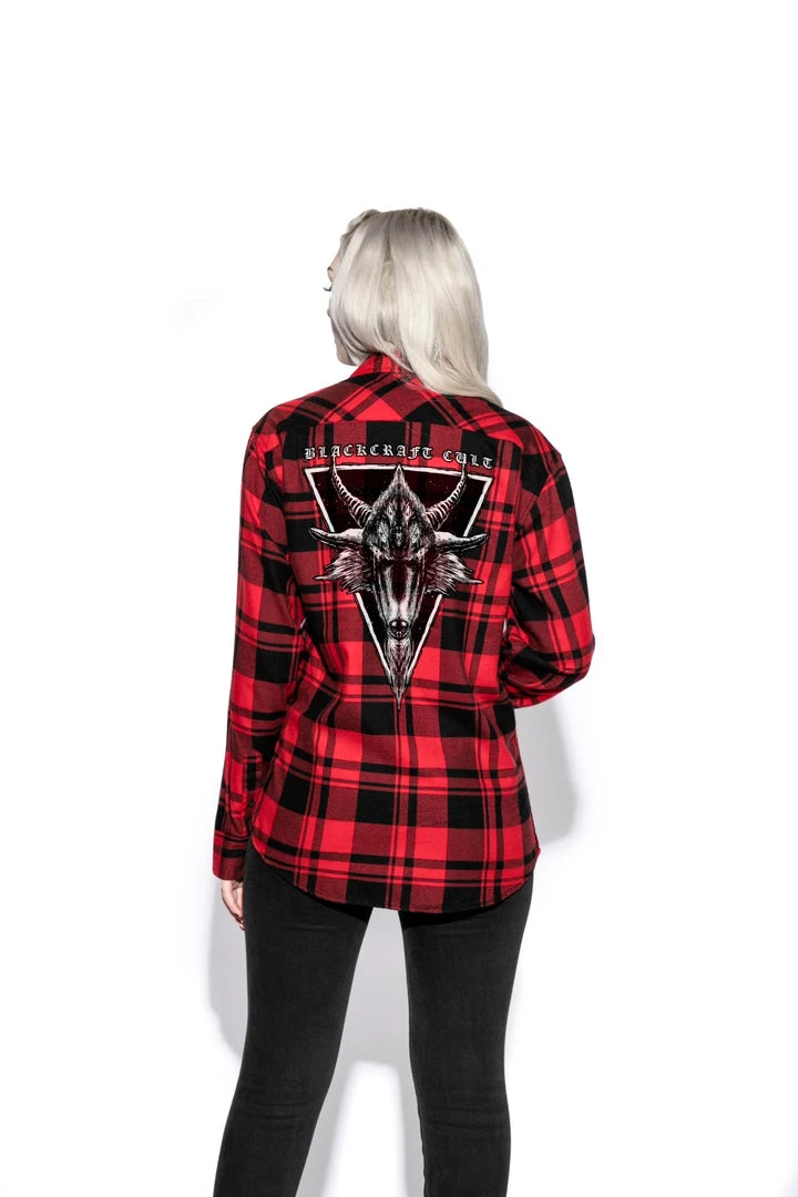 Blackcraft Cult Six Eyed Baphomet - Flannel Mens 3 Blackcraft Cult Six Eyed Baphomet - Flannel Mens