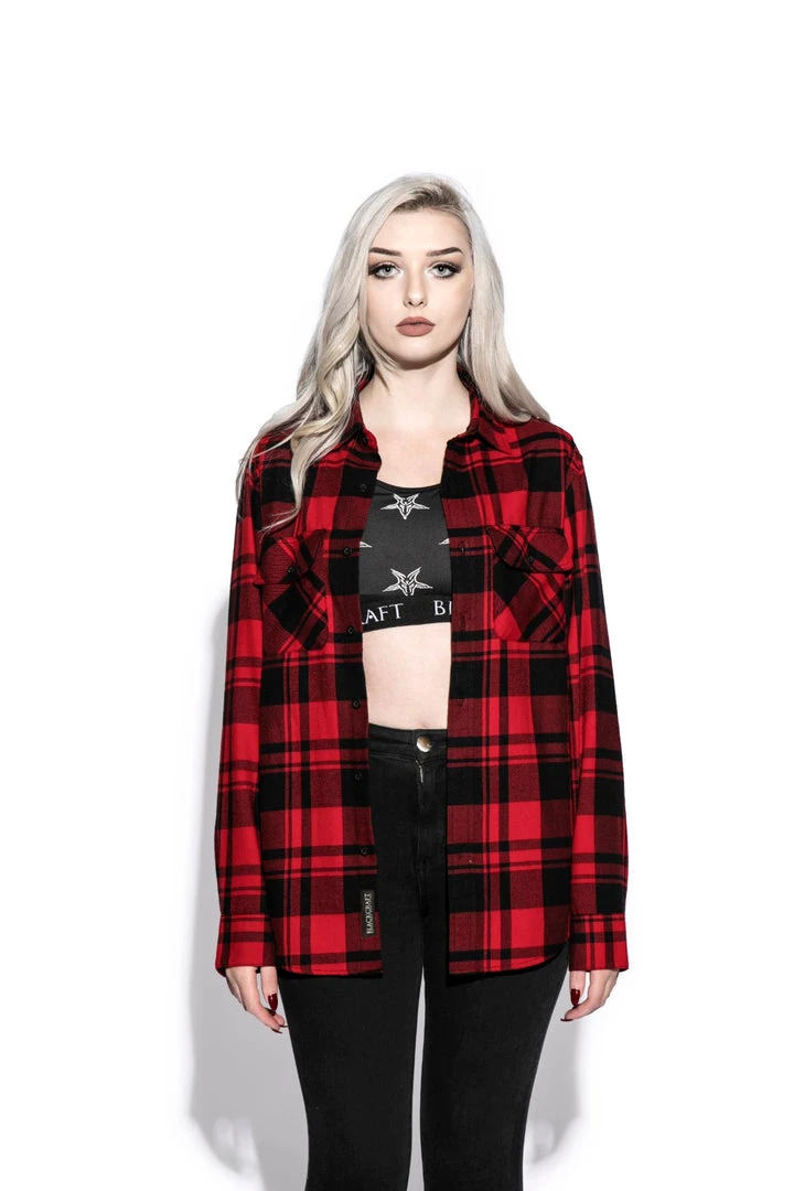 Blackcraft Cult Six Eyed Baphomet - Flannel Mens 6 Blackcraft Cult Six Eyed Baphomet - Flannel Mens