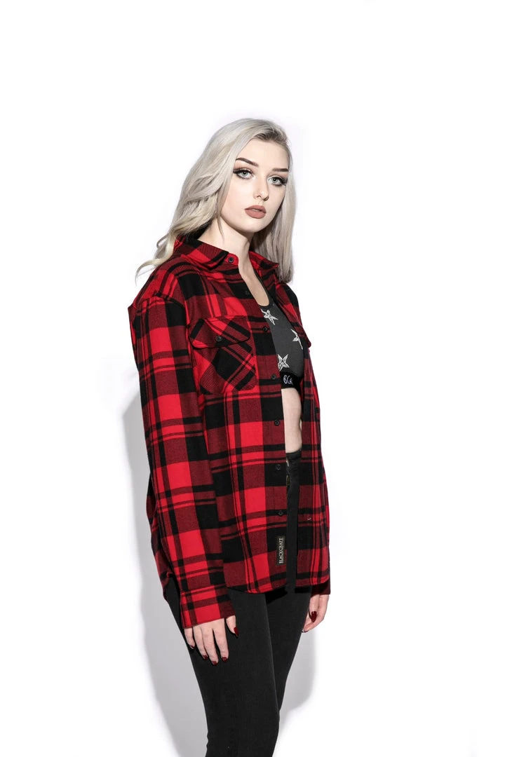 Blackcraft Cult Six Eyed Baphomet - Flannel Mens 10 Blackcraft Cult Six Eyed Baphomet - Flannel Mens