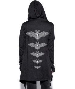 Blackcraft Cult Womens Release The Bats - Cardigan 10 Blackcraft Cult Womens Release The Bats - Cardigan