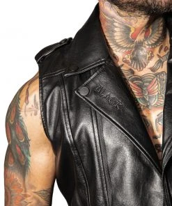 HK East Mens BCC Faux Leather Vest
