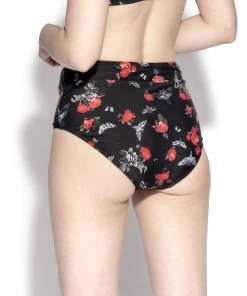 ACDC Womens BC Dark Floral High Waisted Bikini Bottom