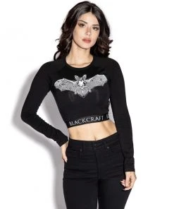 ACDC Womens Batcraft - Women's Long Sleeve Crop
