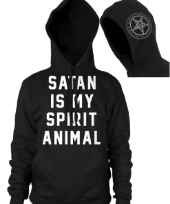Blackcraft Cult Mens Satan Is My Spirit Animal - Hooded Pullover Sweater