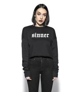 Blackcraft Cult Womens Sinner - Women's Cropped Crewneck