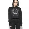 Blackcraft Cult Womens Moth Moon Phase - Women's Cropped Crewneck