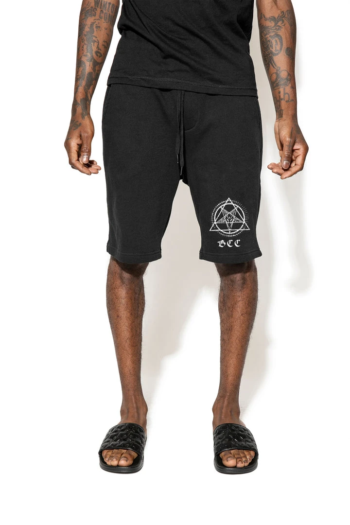 Blackcraft Cult Triangle Baphomet Sweat Shorts Mens 3 Blackcraft Cult Triangle Baphomet Sweat Shorts Mens